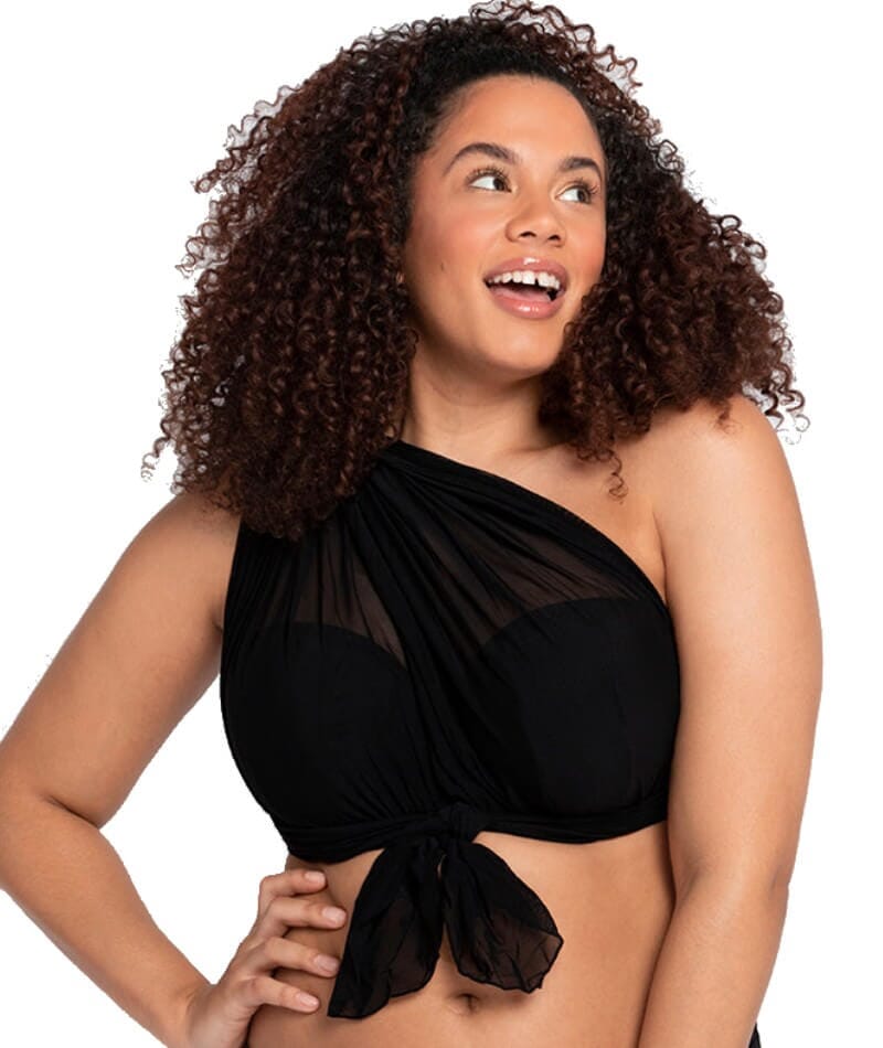 Curvy Kate Wrapsody Bandeau Bikini Top - Black – Big Girls Don't