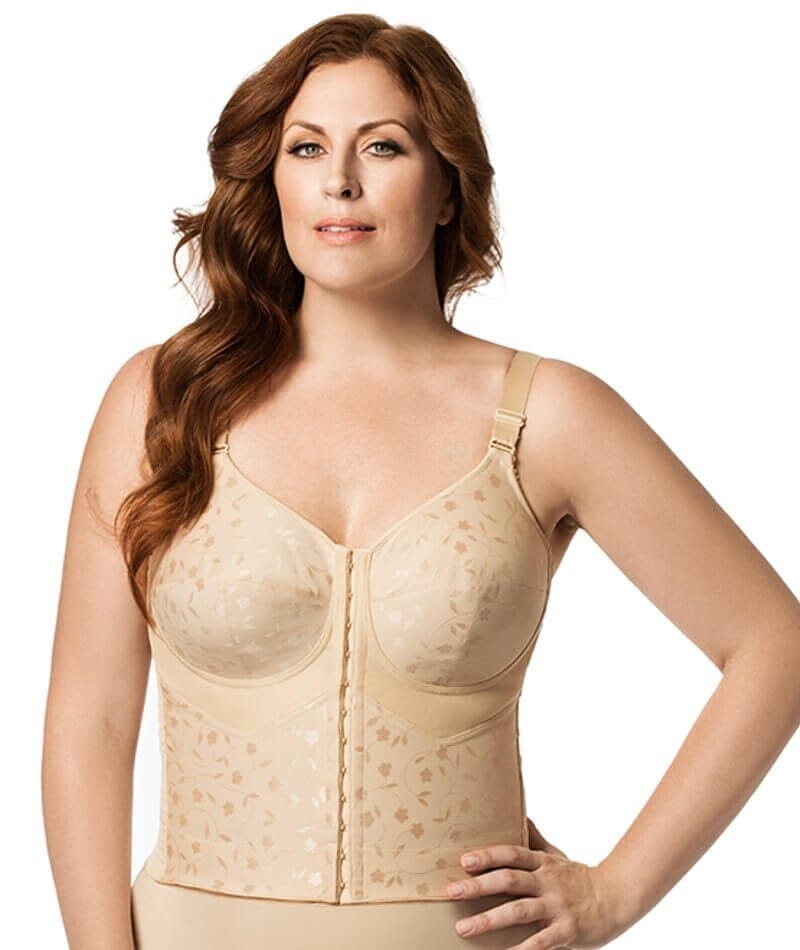 Elila Wire-Free Front Opening Longline Bra - Nude – Big Girls Don't Cry  (Anymore)