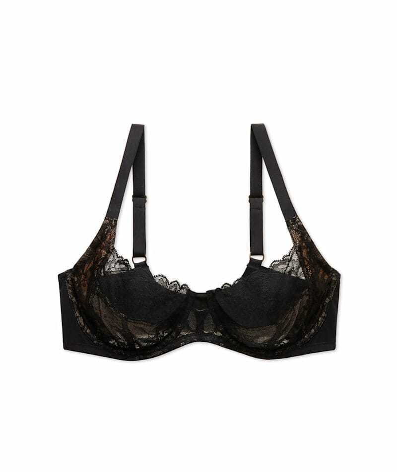 Natori Statement Supportive Full Figure Underwired Lace Bra - Black/Cafe Bras 