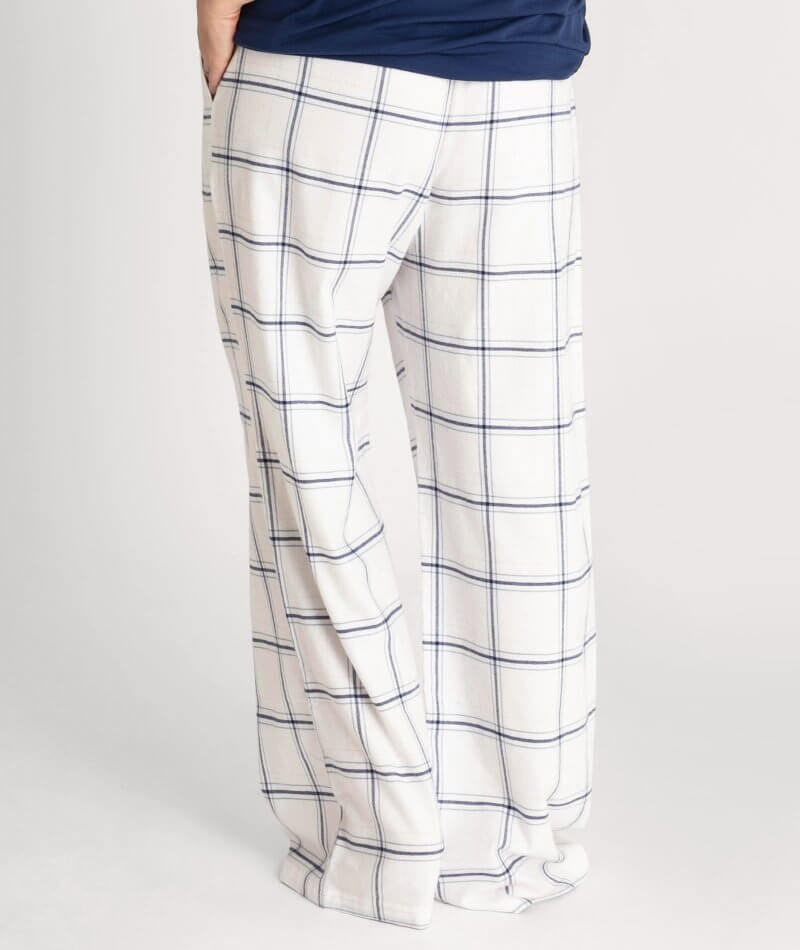 Ava & Audrey Amelia Brushed Cotton Pant - Ivory Sleep 