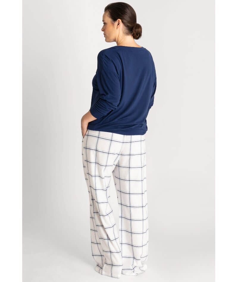 Ava & Audrey Amelia Brushed Cotton Pant - Ivory Sleep 