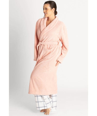 Ava & Audrey Betty Jacquard Fleece Robe - Blush Sleep 