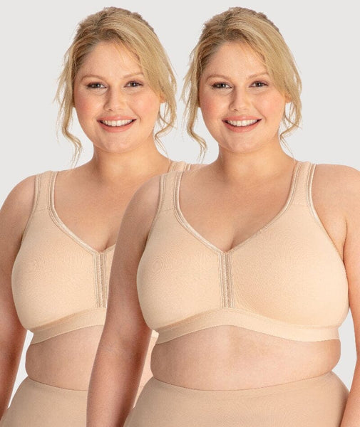 Bendon Ladies Cotton Soft Cup Wirefree Bra sizes 10B 10D Colour