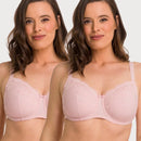 Ava & Audrey Jacqueline Full Cup Underwired Bra 2 Pack - Blush