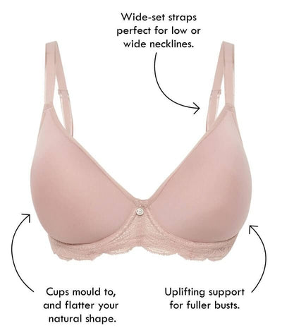 Berlei Lift & Shape T-Shirt Spacer Bra - Nude Lace Bras 