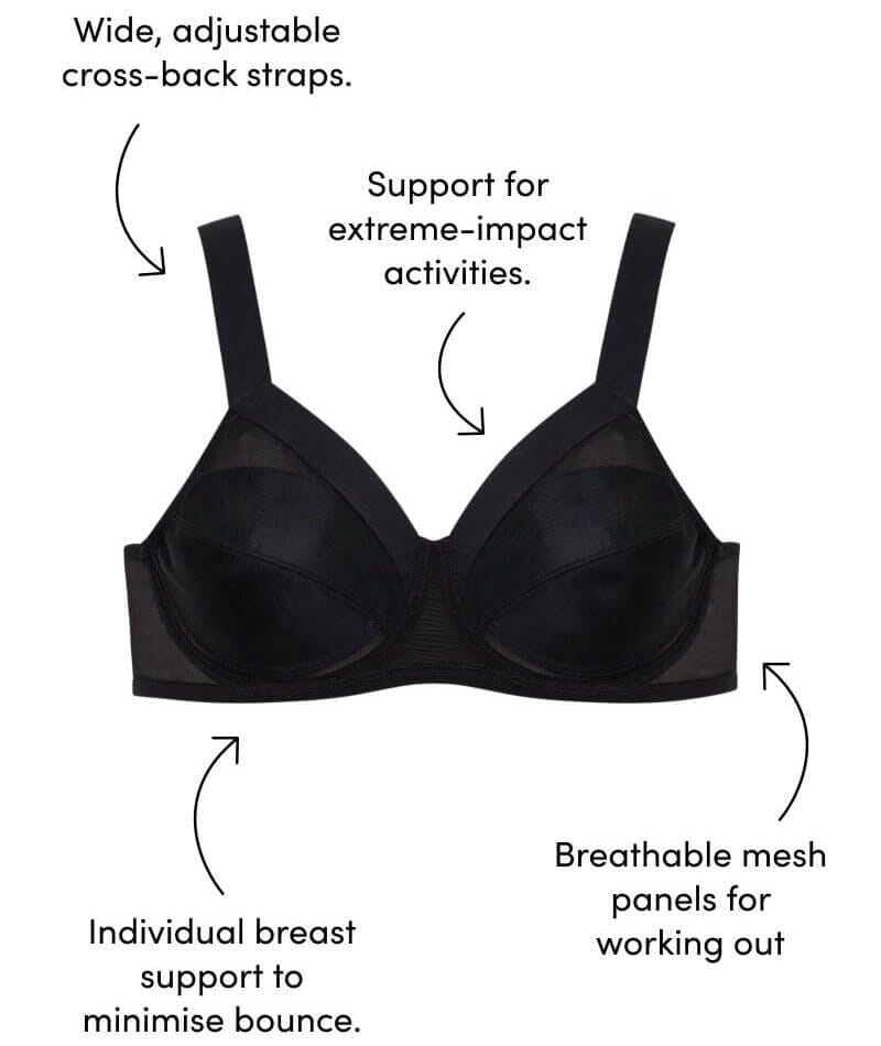 Berlei Shift Non-Padded Sports Bra - Black Bras 