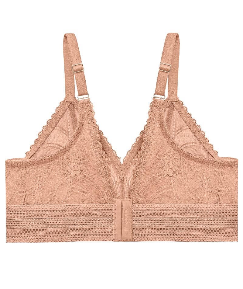 Glamorise Bramour Gramercy Luxe Lace Wire-Free Bralette - Cappuccino Bras 