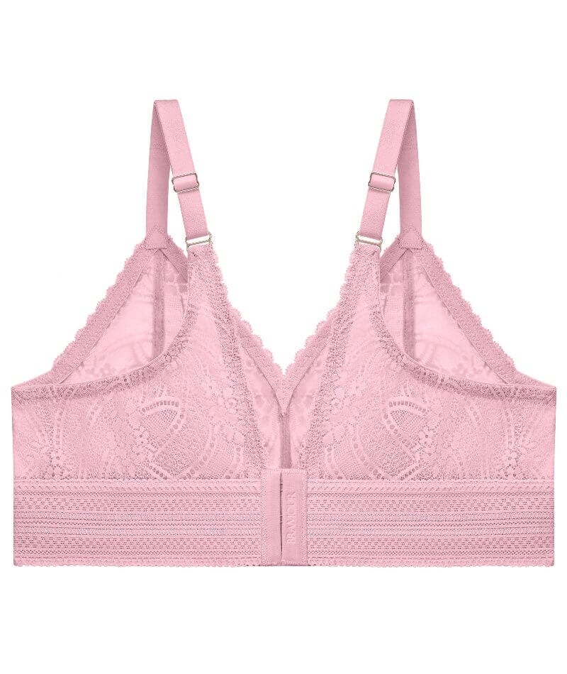 Glamorise Bramour Gramercy Luxe Lace Wire-Free Bralette - Mauve Bras 