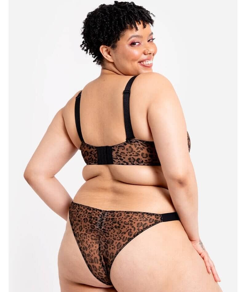 Curvy Kate Cool Cat Tanga - Leopard Brown 