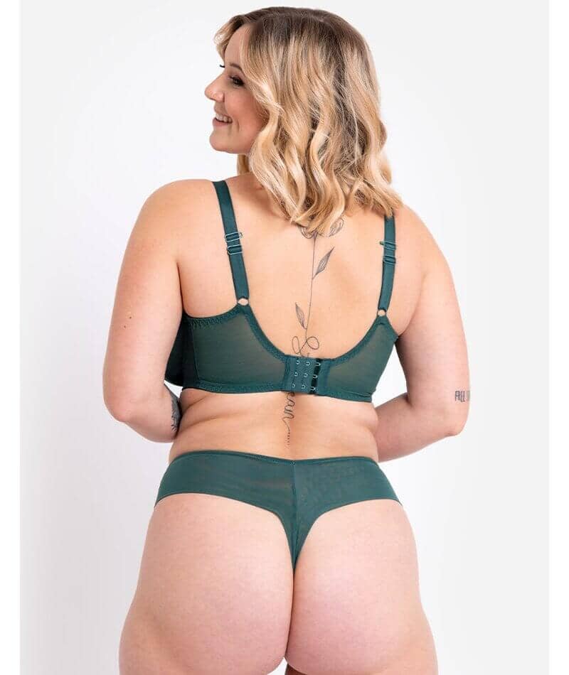 Curvy Kate Flare Deep Thong - Emerald Sparkle Bras 