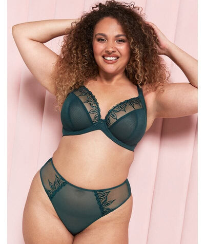 Curvy Kate Flare Full Plunge Side Support Multiway Bra - Emerald Sparkle Bras 