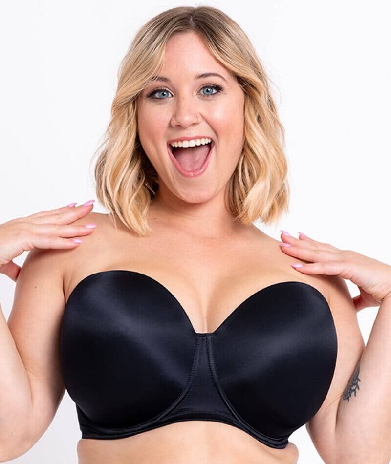 Curvy Kate Smoothie Strapless Moulded Bra - Black Bras 