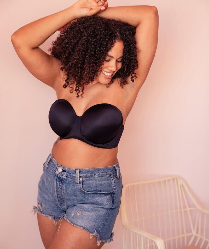 Curvy Kate Smoothie Strapless Moulded Bra - Black Bras 