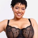 Curvy Kate Stardust Balcony Bra - Black Sparkle