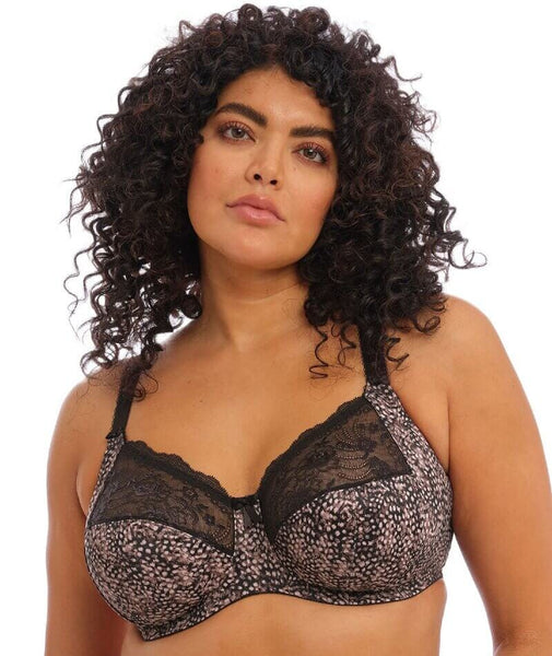 Underwire in 28E Bra Size E Cup Sizes Caramel J-Hook, Lace Cup and