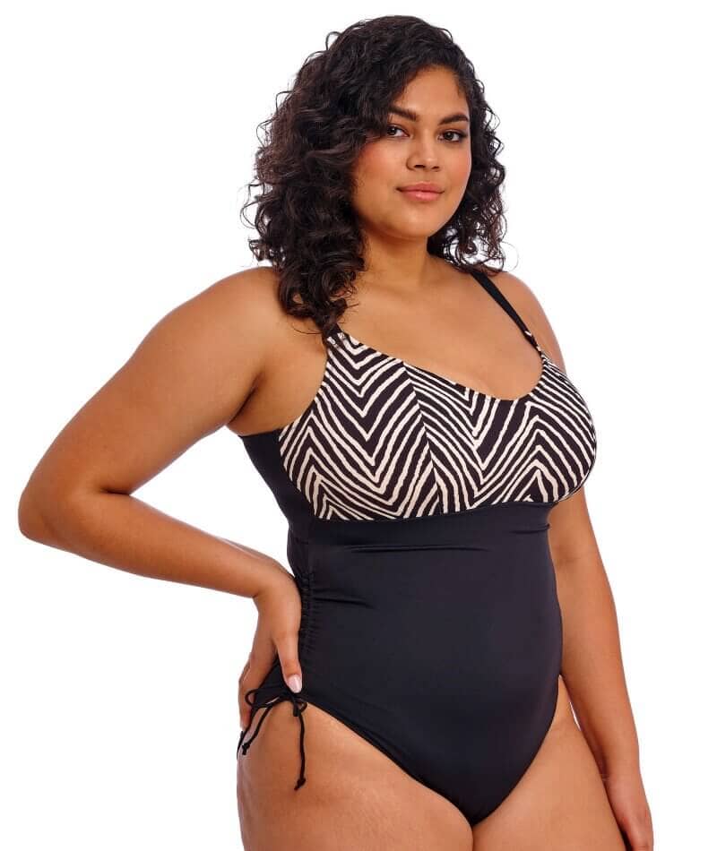 Elomi Swim Fiji Falls Non-Wired Swimsuit - Black Swim 