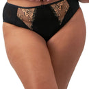 Elomi Teagan High Leg Brief - Black/Almond