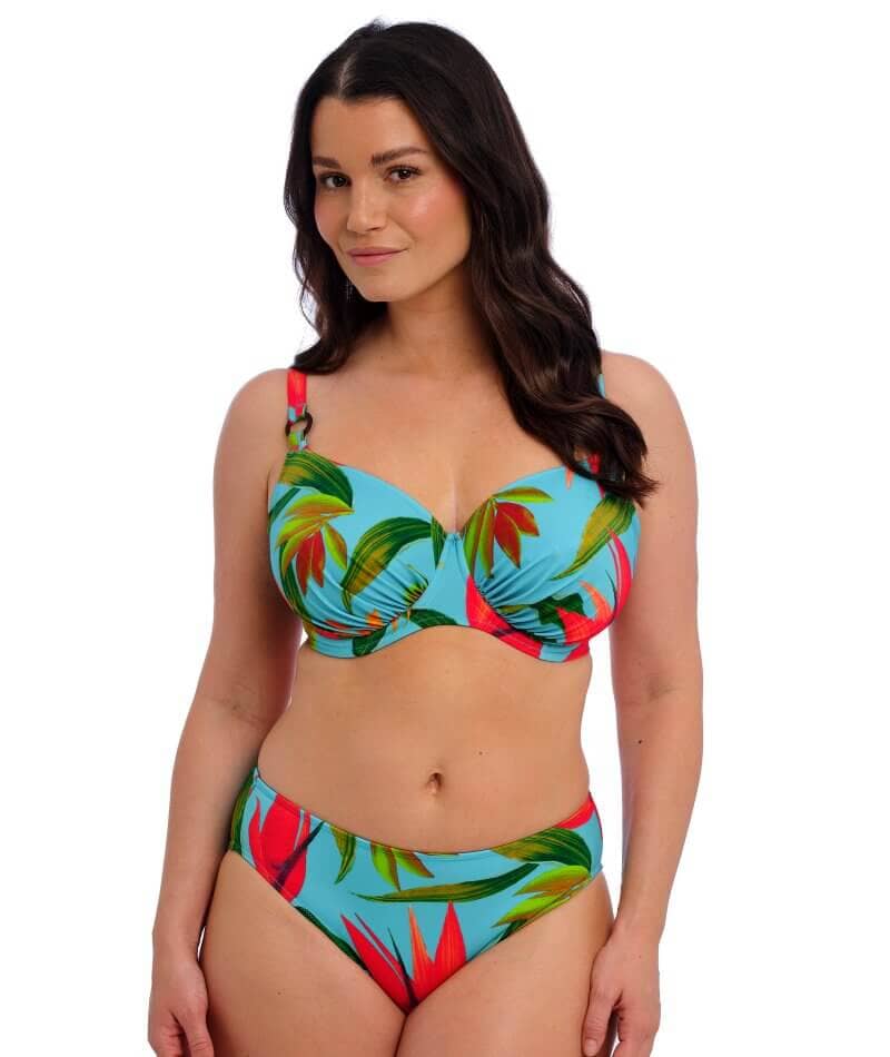 Fantasie Swim Pichola Underwire Gathered Full Cup Bikini Top - Aqua Swim 