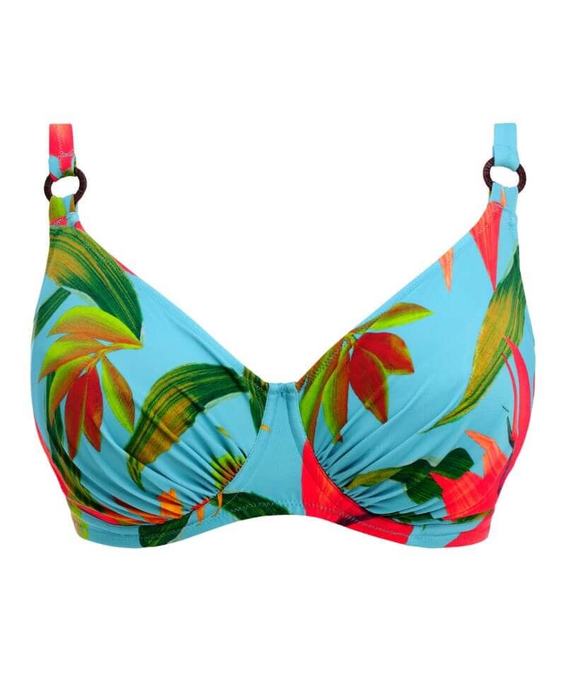 Fantasie Swim Pichola Underwire Gathered Full Cup Bikini Top - Aqua Swim 