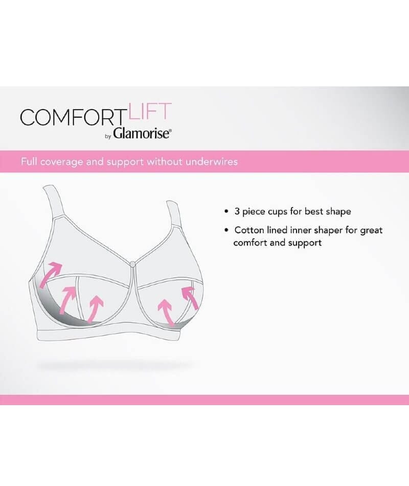 Glamorise Magiclift Front-Closure Posture Back Wire-Free Bra 2 Pack - Cafe Bras 