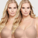 Glamorise Magiclift Front-Closure Posture Back Wire-Free Bra 2 Pack - Cafe