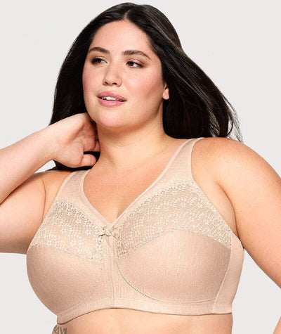 Glamorise Magiclift Moisture Control Wire-Free Bra - Cafe Bras 