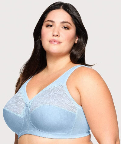 Glamorise Magiclift Moisture Control Wire-Free Bra - Light Blue Bras 