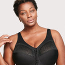 Glamorise Magiclift Natural Shape Wire-Free Front-Closure Bra - Black