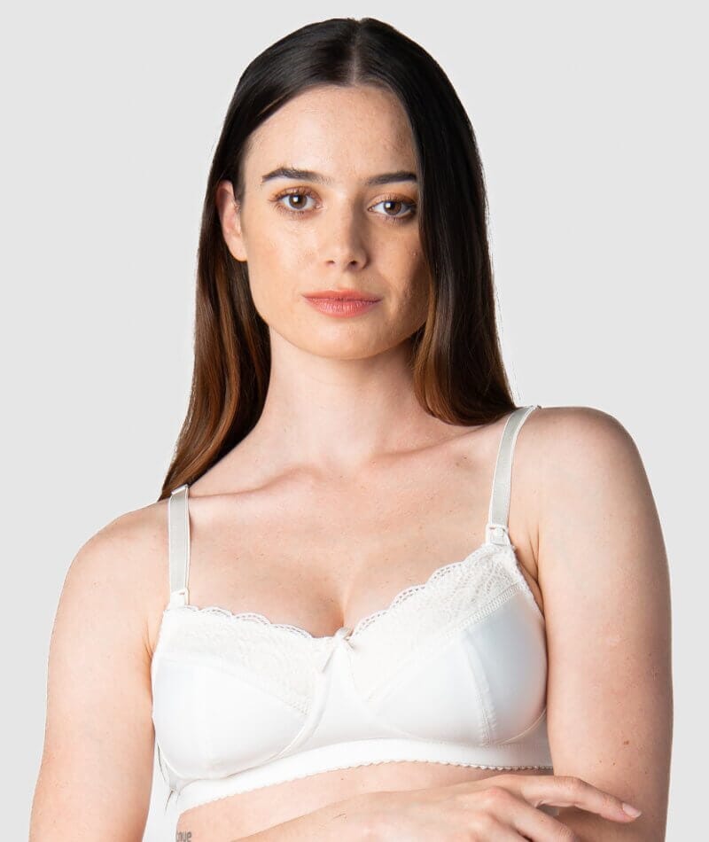 Elila Cotton Cup Wire-Free Nursing Bra - White – Big Girls Don't Cry  (Anymore)
