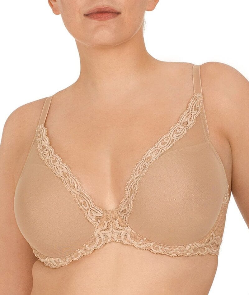 Natori Feathers Lightly Padded Wired Plunge Bra - Cafe Bras 