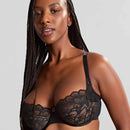 Panache Allure Underwired Balconnet Bra - Black / Latte