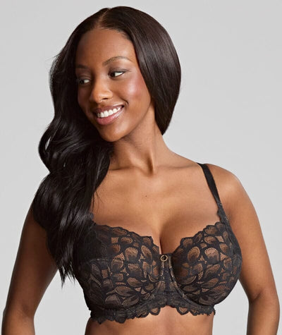 Panache Allure Underwired Full Cup Bra - Black/Latte Bras 