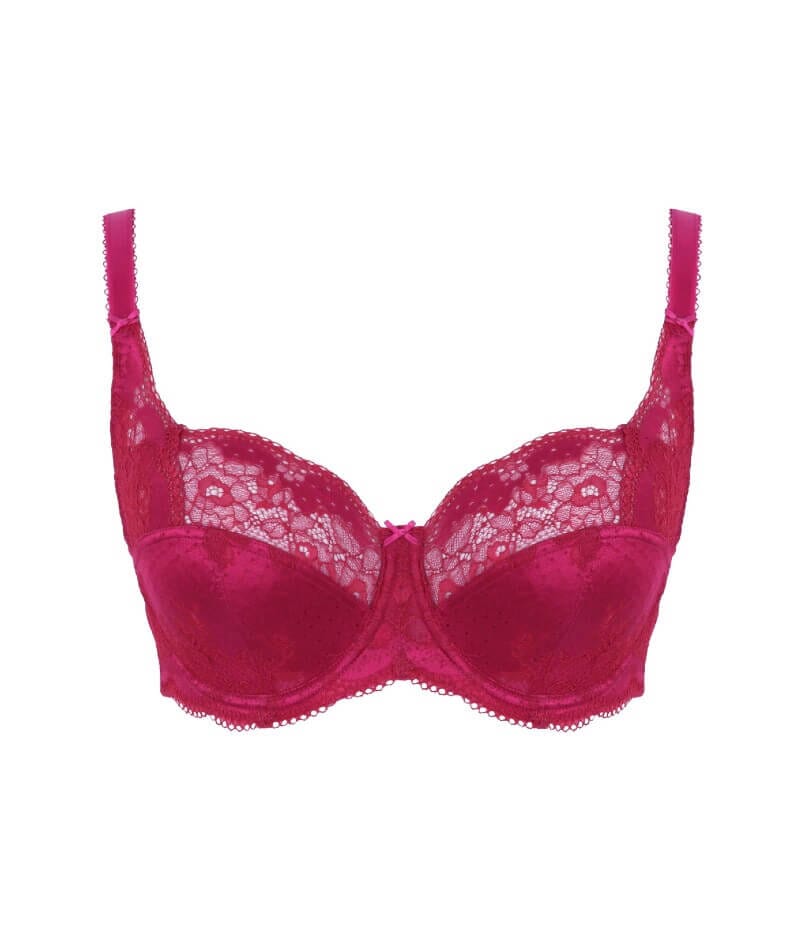 Panache Clara Full Cup Underwired Bra - Orchid / Red Bras 