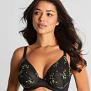 Panache Meadow Underwired Plunge Bra - Black