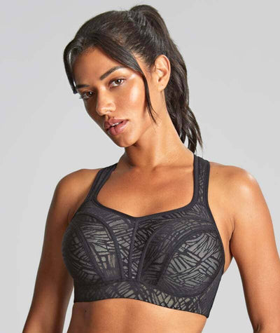 Panache Sport Power Underwired Sports Bra - Black/Chalk Bras 