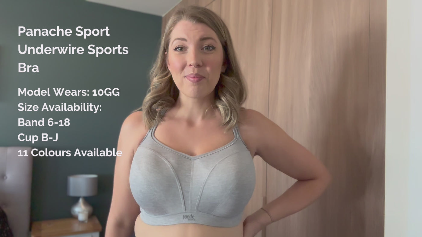 Panache Sport Power Underwired Sports Bra - Grey Marl