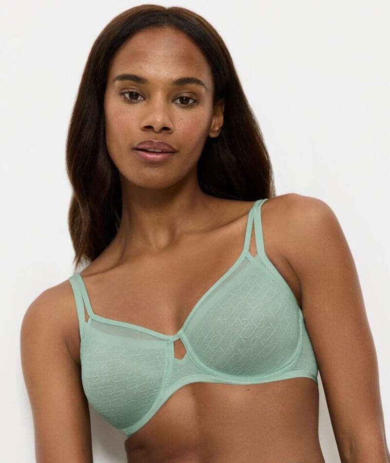 Triumph Signature Sheer Underwired Minimiser Bra - Misty Turquoise Bras 