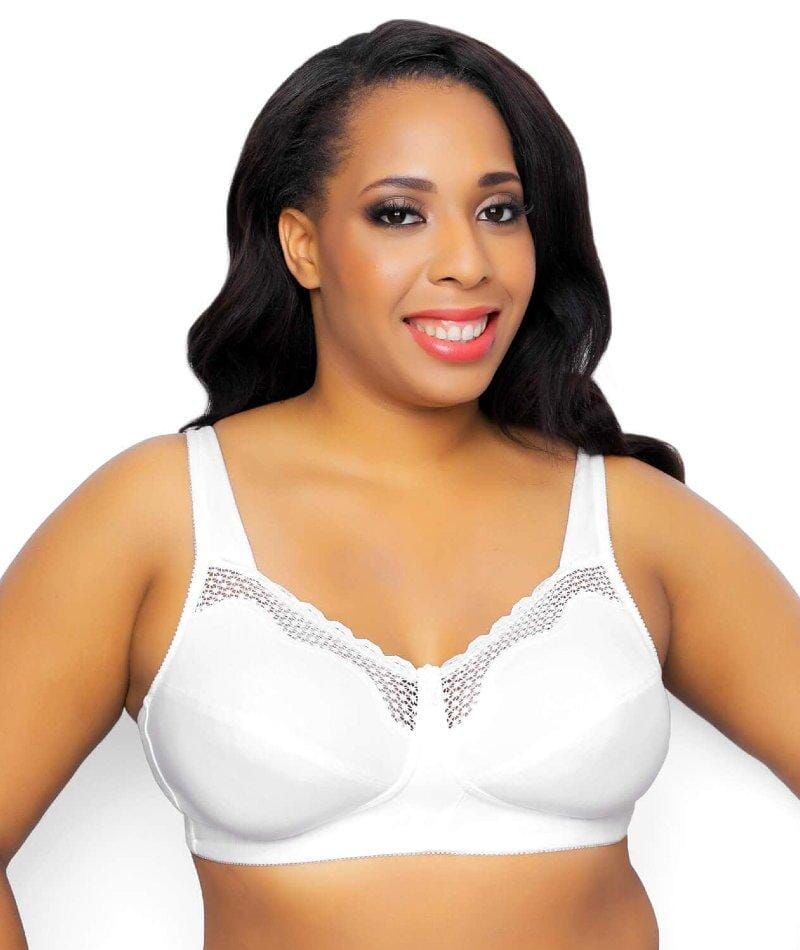Exquisite Form Bra Slightly Sheer White Lace 