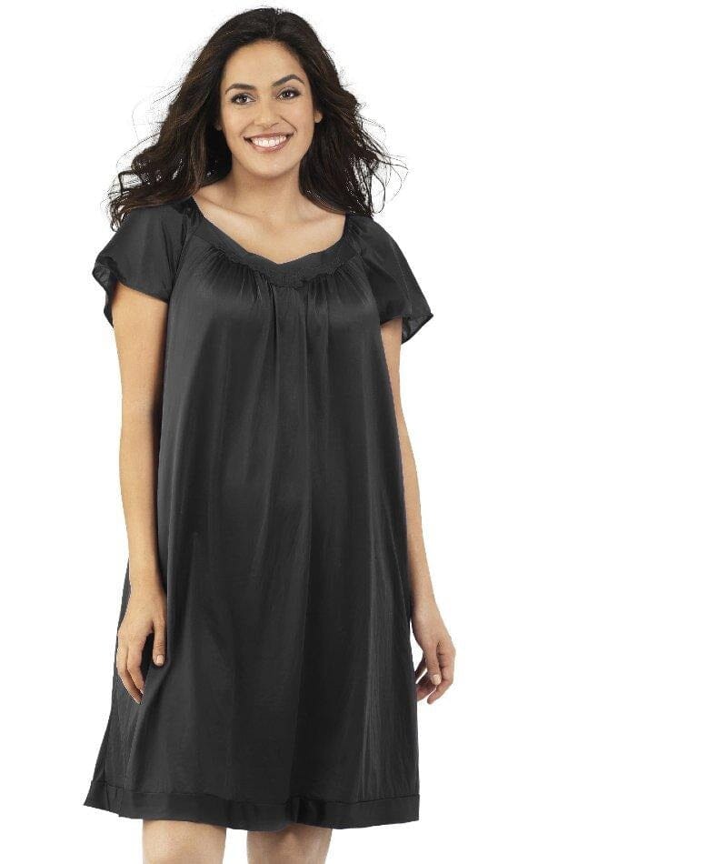 Exquisite Form Flutter Sleeve Gown - Midnight Black – Big Girls Don't ...