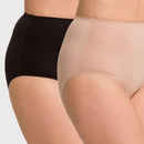 Underbliss Invisibliss No Show Seamless Full Brief 2 pack - Nude/Black