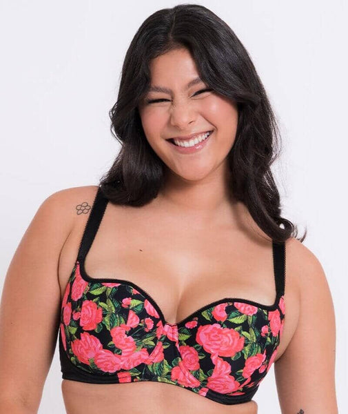 Viva Curve White, Red, Black and Beige lace bra large cup BBW cup size D -  S full bust support plus size 