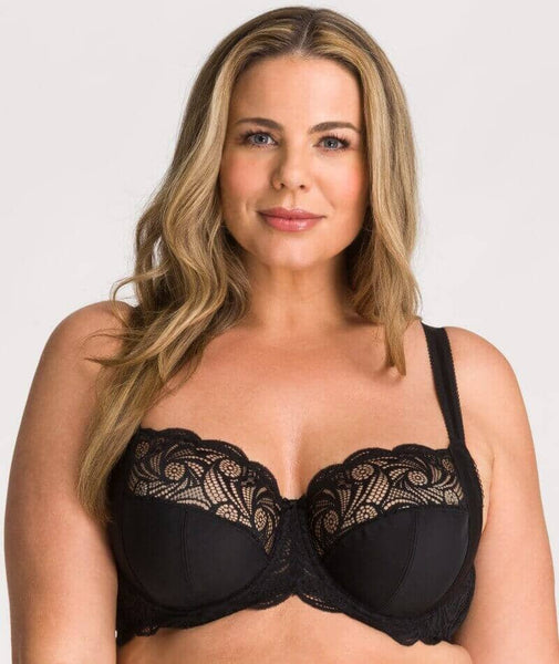  Womens Plus Size Bras Full Coverage Lace Underwire Unlined  Bra Blueberry 32D