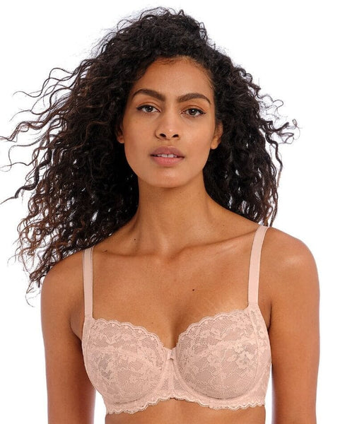 Freya Viva Underwired Side Support Bra - Lace Noir/Black - Curvy Bras